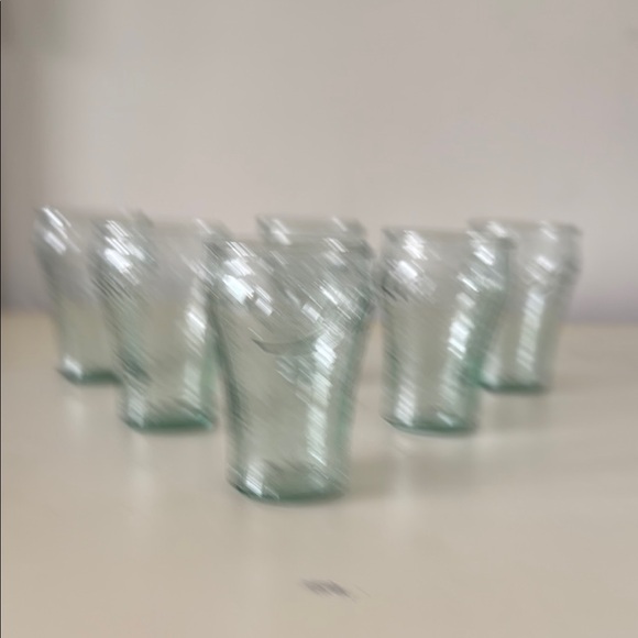 Coca Cola Green vintage mini glasses - Picture 1 of 6
